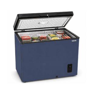 Vista VCF-150 Charcoal chest freezer 150 liter front view